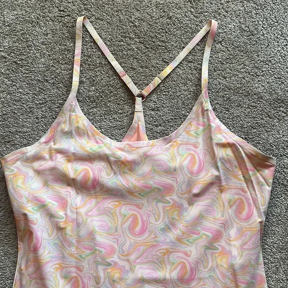 Outdoor Voices Exercise Dress Women’s Large - Pastel Marble/Colorful Swirl -RARE - Picture 5 of 15